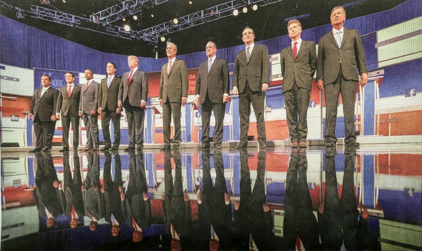 In the primaries for the 2016 presidential election, there were too many Republican presidential candidates to fit on one stage in Cleveland. Ten debated on prime-time television, while seven others faced off earlier.