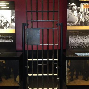 Replica of jail cell door